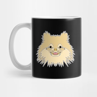 brown cute long haired puppy face Mug